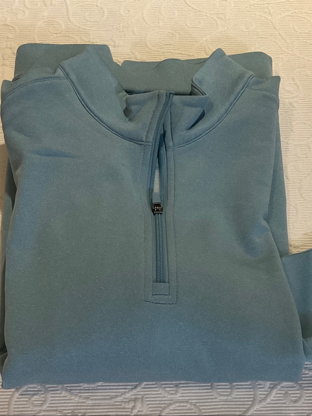 PGA Tour Men's quarter-Zip Funnel Neck Sweatshirt - Teal Blue. Pockets. NWT XXL